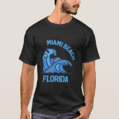 Miami Beach Florida Pocket Wave Tシャツ (正面)