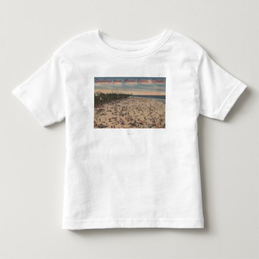 Miami Beach、FloridaGreetings FromMiami、FL トドラーTシャツ (正面)