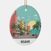 Miami Beach Ocean Drive Art Deco セラミックオーナメント (右)