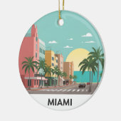 Miami Beach Ocean Drive Art Deco セラミックオーナメント (左)