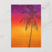 Miami Beach Rainbow Row Charleston Palm Wedding エンクロージャーカード (裏面)