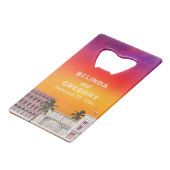 Miami Beach Rainbow Row Charleston Palm Wedding クレジットカード栓抜き (正面アングル)