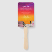 Miami Beach Rainbow Row Charleston Palm Wedding ハンドファン (裏面)