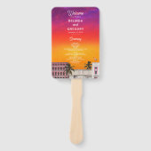Miami Beach Rainbow Row Charleston Palm Wedding ハンドファン (正面)