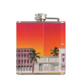 Miami Beach Rainbow Row Charleston Palm Wedding フラスク (裏面)