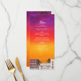 Miami Beach Rainbow Row Charleston Palm Wedding メニュー