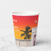 Miami Beach Rainbow Row Charleston Palm Wedding 紙コップ (裏面)