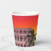Miami Beach Rainbow Row Charleston Palm Wedding 紙コップ (正面)