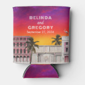 Miami Beach Rainbow Row Charleston Palm Wedding 缶クーラー (正面)