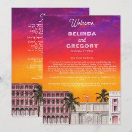 Miami Beach Rainbow Row Wedding Itinerary プログラム