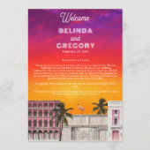 Miami Beach Rainbow Row Wedding Itinerary プログラム (正面)