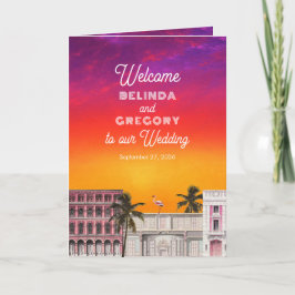 Miami Beach Rainbow Row Wedding Order of Service プログラム