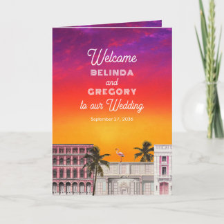 Miami Beach Rainbow Row Wedding Order of Service プログラム
