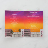 Miami Beach Rainbow Row Wedding Order of Service プログラム (内部)