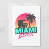 Miami Beach Travel Vintage Photo  招待状 (正面)