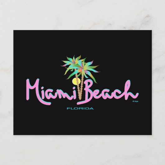 Miami BeachTypography with Pam's ポストカード (正面)