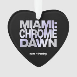Miami Chrome Dawn Liquid Metal Y3K Aesthetic Art オーナメント