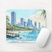 Miami City Florida skyline マウスパッド (マウス)