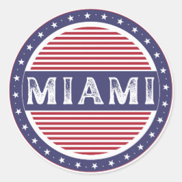 Miami City Pride Emblem – American Identity ラウンドシール