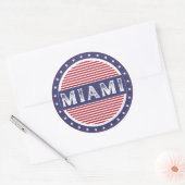 Miami City Pride Emblem – American Identity ラウンドシール (封筒)