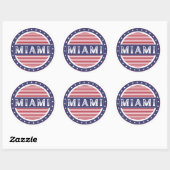 Miami City Pride Emblem – American Identity ラウンドシール (シート)
