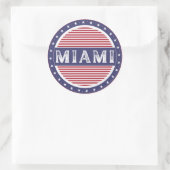 Miami City Pride Emblem – American Identity ラウンドシール (バッグ)