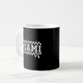 Miami Collegiate Checkerboard Coquette Bow Mug コーヒーマグカップ (正面左)