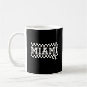 Miami Collegiate Checkerboard Coquette Bow Mug コーヒーマグカップ (左)