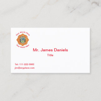 Miami Dade Fire Department Emblem Business Card 名刺