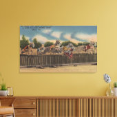 Miami, FL - Greyhound Dog Race at Kennel Club キャンバスプリント (インサイチュ (リビング))