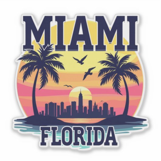 MIAMI FLORIDA シール (正面)