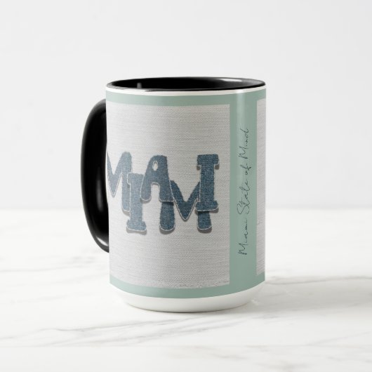 Miami Florida Denim Mug マグカップ (正面左)