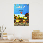Miami Florida Orange Blossom Special Train Art ポスター (キッチン)