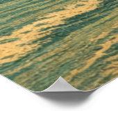 Miami Florida Skyline in Japanese Ukiyo-e ポスター (角)