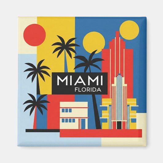 Miami Florida Travel マグネット (正面)