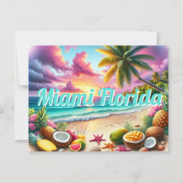 Miami Florida tropical postcard ポストカード