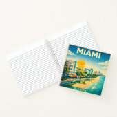 Miami Florida Vintage Travel Poster Notebook ノートブック (内部)