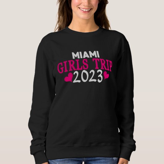 Miami Girls Trip  2023 Women's Bachelorette Party スウェットシャツ (正面)