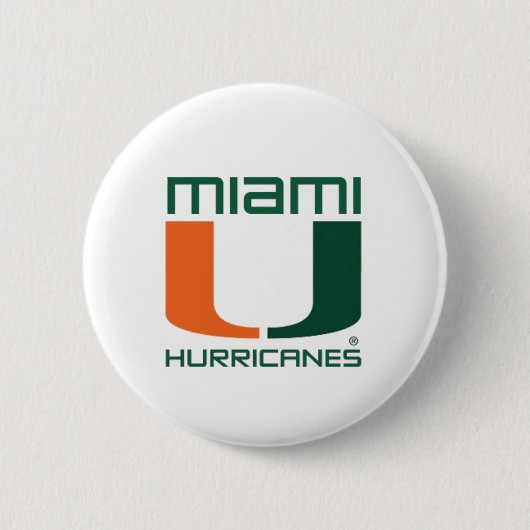 Miami Hurricanes 缶バッジ (正面)