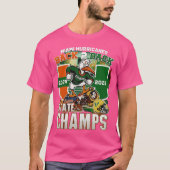 Miami Hurricanes Black Back 2 Back State Champs gi Tシャツ (正面)