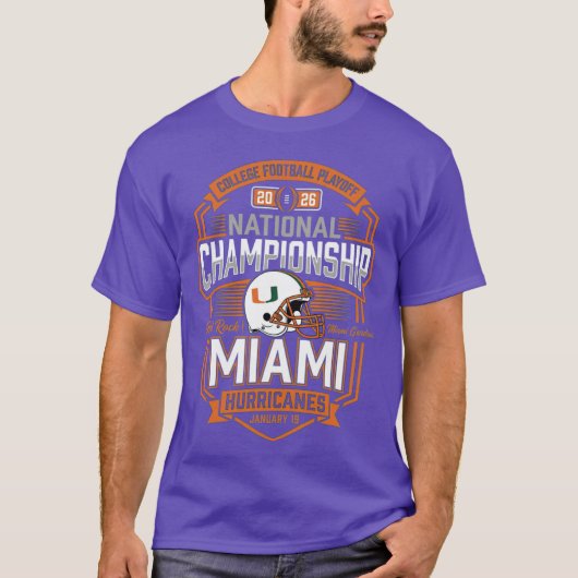 Miami Hurricanes CFP National Championship 2026 bo Tシャツ (正面)
