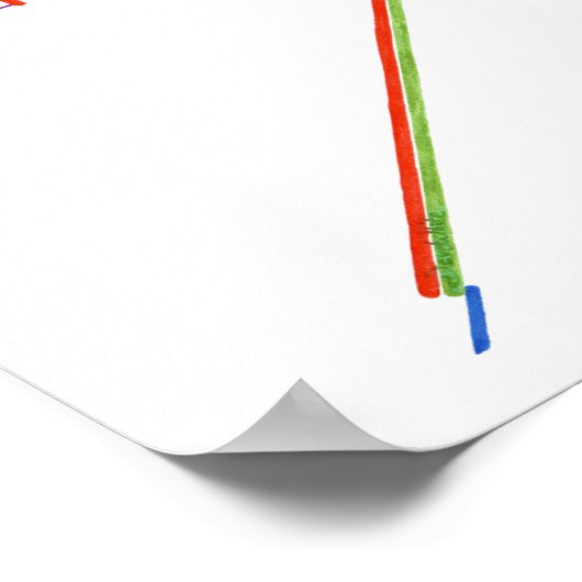 Miami Metrorail Map Art ポスター (角)