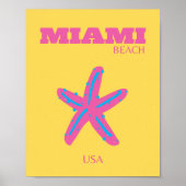 Miami, Miami Beach, Travel Art ポスター (正面)