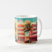 Miami Mirage – Retro Travel Mug コーヒーマグカップ (正面右)