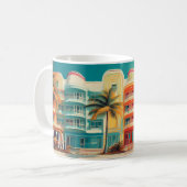 Miami Mirage – Retro Travel Mug コーヒーマグカップ (正面左)