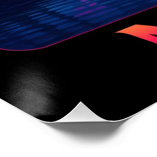 Miami Moonrise - Neon Skyline ポスター (コーナー)