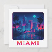 Miami Moonrise - Neon Skyline Card (正面)