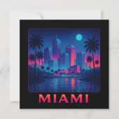 Miami Moonrise - Neon Skyline Card (正面)