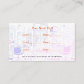 Miami Neon Vibrant Hair Salon Appointment Card & 名刺 (裏面)