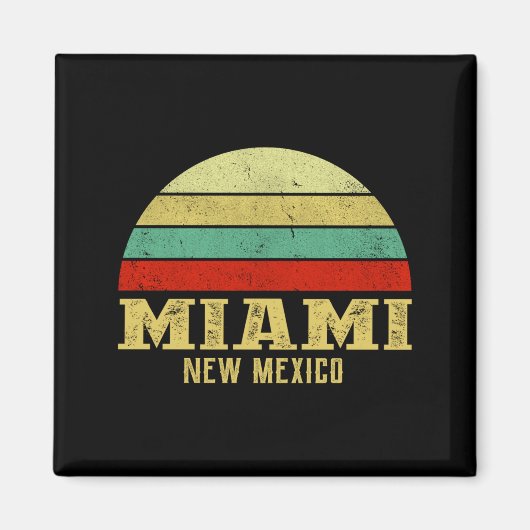 Miami New Mexico Vintage Retro Sunset  マグネット (正面)
